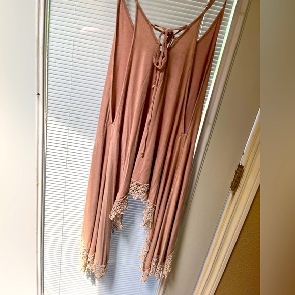 POL Tops - POL Tan Asymmetrical Tie Front Tunic